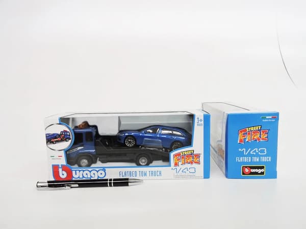 Bburago Metal Modelbil Bugseringsvogn Street Fire Flatbed