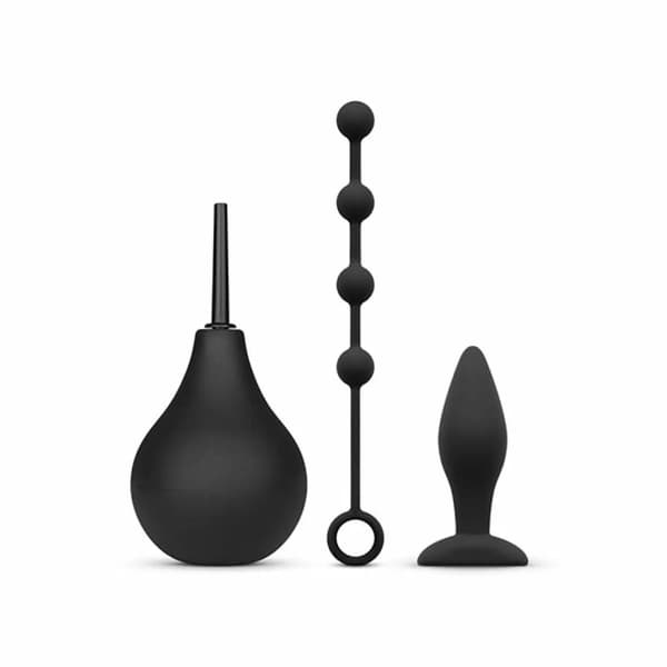 Nexus Anal Beginner Kit - Silikon Startset med Douche, Plugg & Pärlor