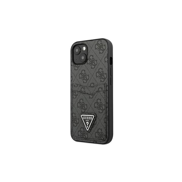 Guess GUHCP13LP4TPK iPhone 13 Pro / 13 6.1\" sort/sort Hardcase 4G Triangle Logo Cardslot