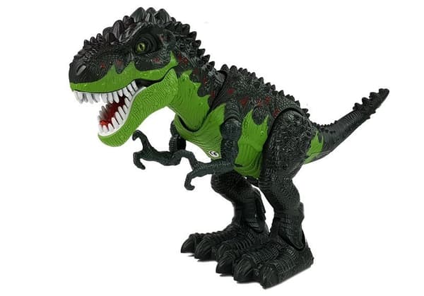Batteri Dinosaur Lægger Æg Brændende Ild Damp Grøn