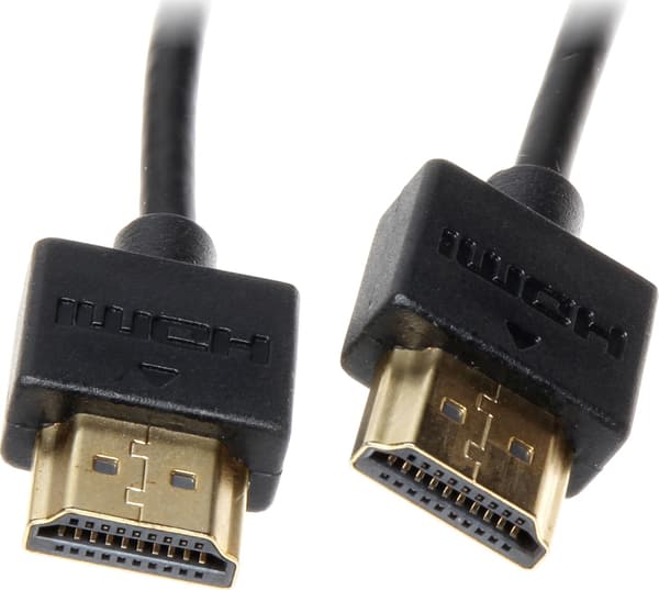 Kabel HDMI - HDMI 1m sort (HDMI-1.0/SLIM)