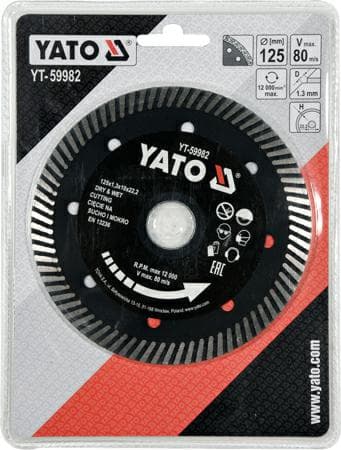 125MM TURBO DIAMANTKLINGE TIL STENTØJ