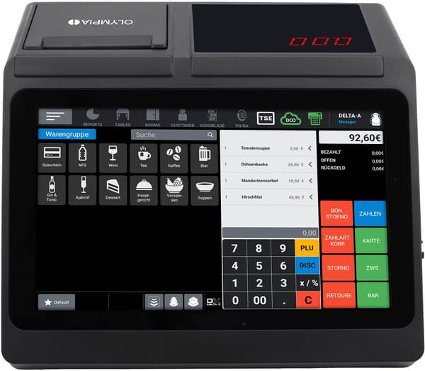 Olympia T110 kasseapparat med printer