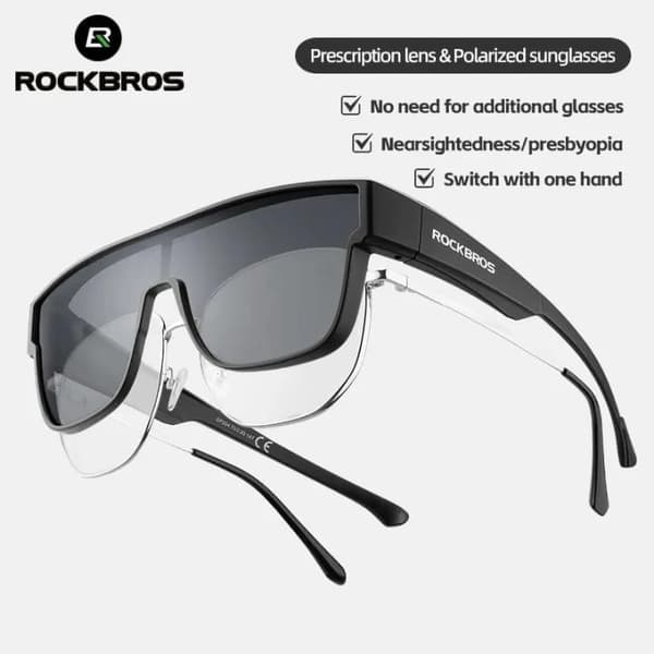 Rockbros SP304 polarisoidut pyöräilylasit - musta