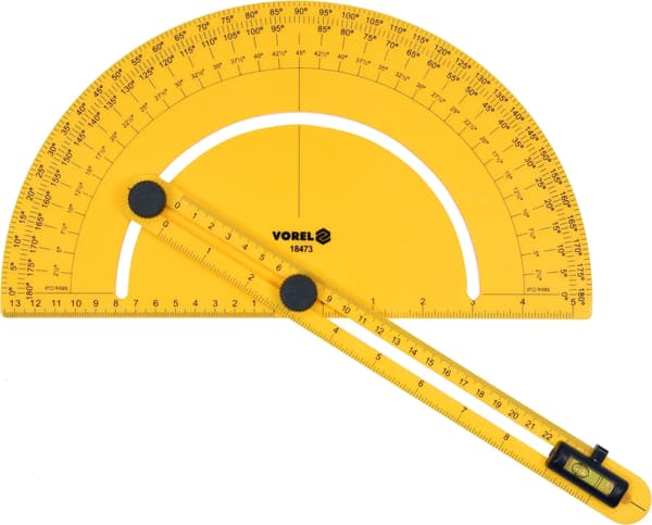 VOREL VINKELMÅLER MED BEVÆGELIG ARM 250mm