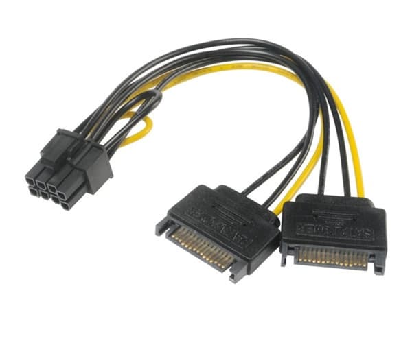 Akasa strømforsyningsadapter - 15 cm