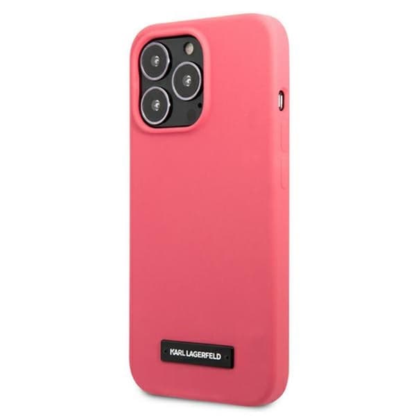 Karl Lagerfeld Silikonplatta för iPhone 13 Pro Max – Fuchsia