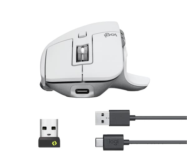 Logitech MX Master 3S mus Höger RF trådlös + Bluetooth Laser 8000 DPI