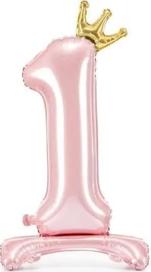 PartyDeco Stående folieballon 1 84cm lyserød