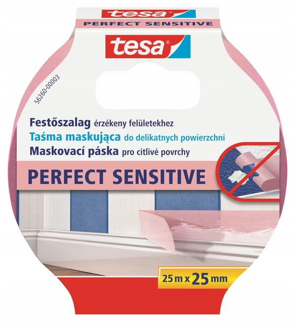 Tesa Maalarinteippi, Precision Interior 7 päivää 25m:25mm, Ruusu