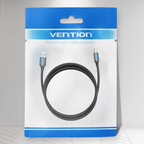 Kabel USB 2.0 A til B Vention COQBI 3m (sort)