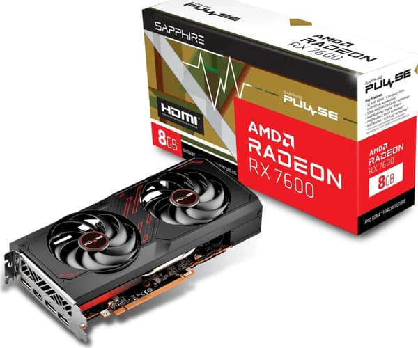 Grafiikkakortti Sapphire Pulse AMD Radeon RX 7600 Gaming 8 GB GDDR6