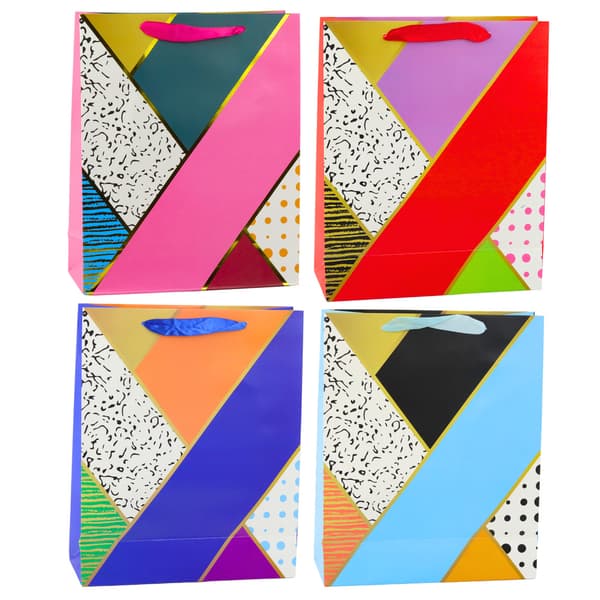 Papperspresentpåse Geometriska Mönster 32 x 26 x 12 cm