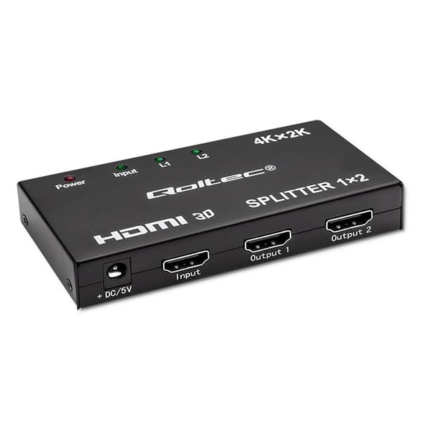 Qoltec Active Splitter Splitter 2 x HDMI 4K x 2K | 3.4Gbps | Hög stabilitet