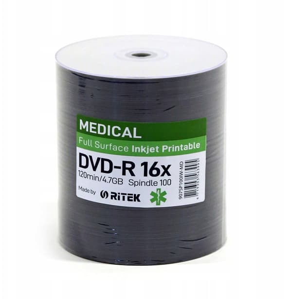 TRAXDATA RITEK DVD-R 4.7GB 16X PRINTABLE MEDICAL SP*100