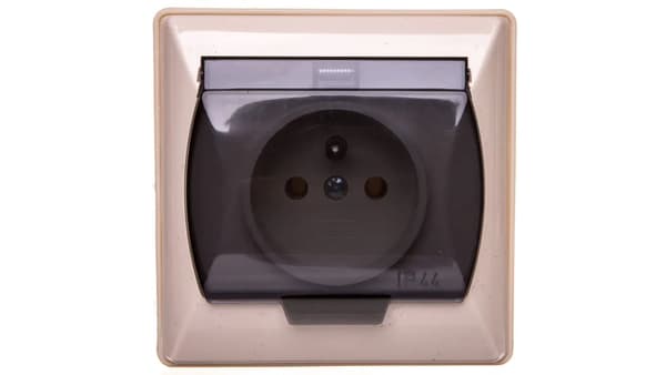Ospel Stikkontakt Accent hermetisk med jordforbindelse beige (GPH-1az/01/d)