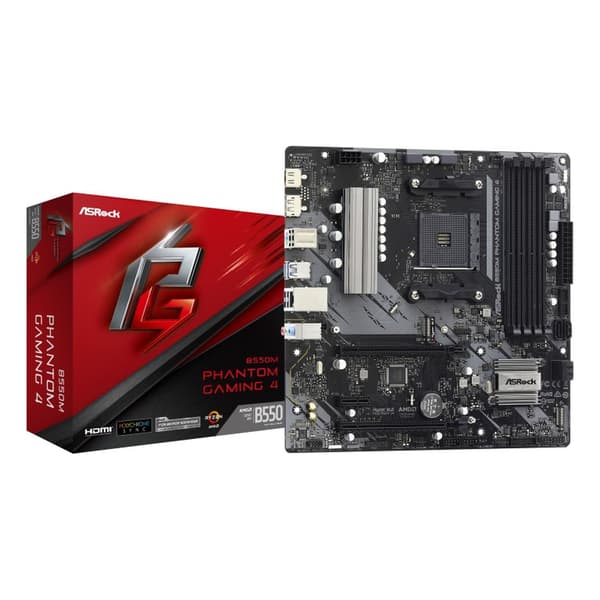 ASRock B550M Phantom Gaming 4 - moderkort - micro ATX - Socket AM4 - AMD B550