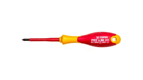 Topex Elektrisk Krydsskruetrækker 1000V PH1 80mm (39D476)