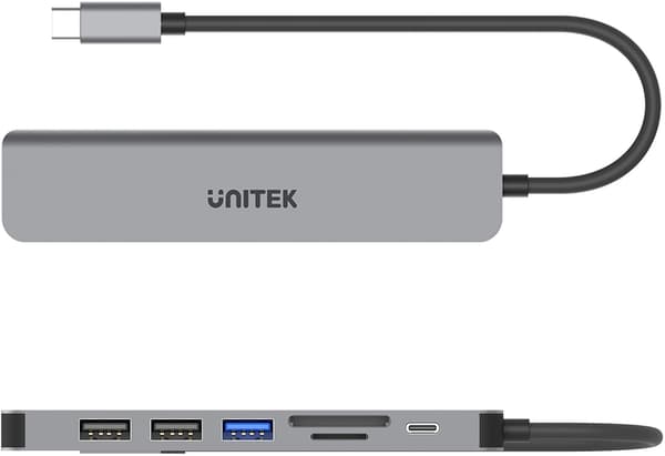 Unitek Type-C aluminium 7-i-1 (H1118A) station/replikator