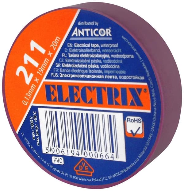 TEJP ISOL.19X20 VIOLETT ELEKTRISK 211P