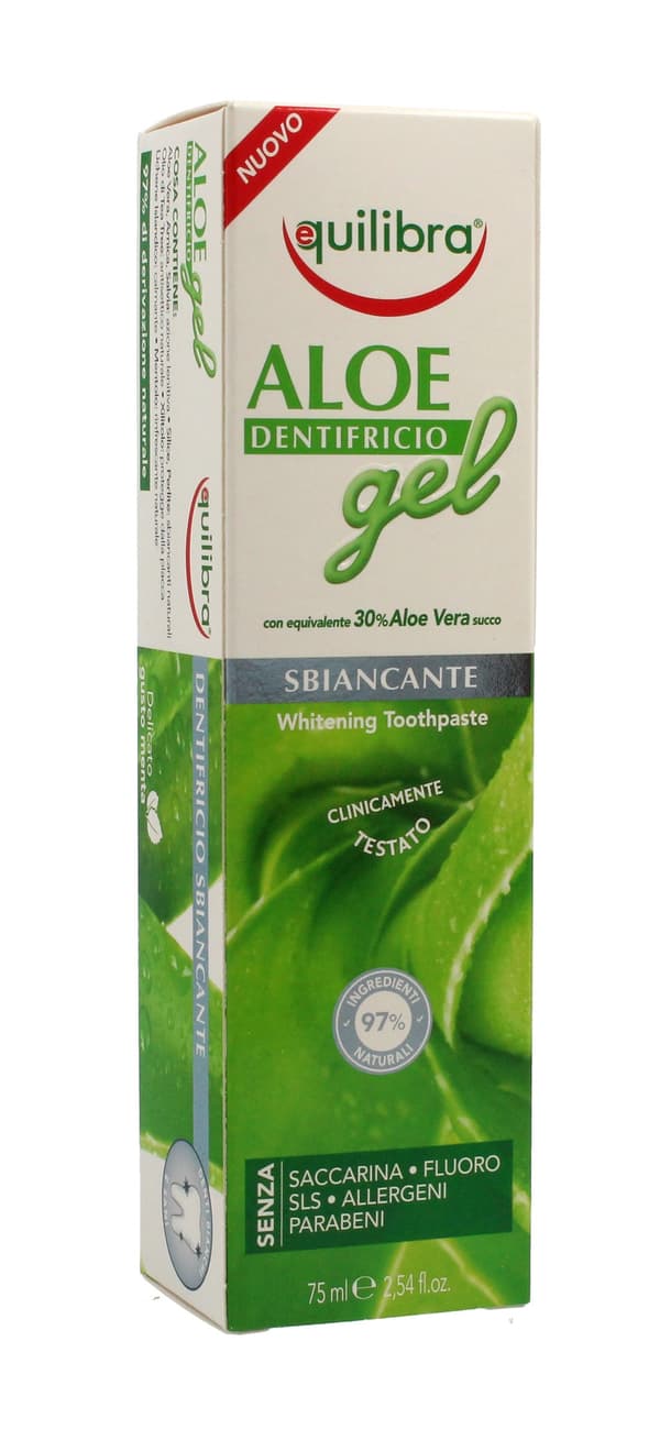 Equilibra Equilibra - Fluorfrit blegende tandpasta - aloe gel