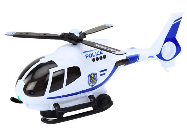 Politiehelikopter med lys og lyd
