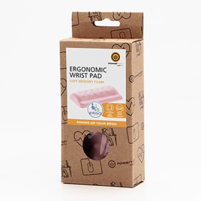 Handledsstöd, Powerton Ergoline Pastel Edition, ergonomisk, rosa, skum, Powerton