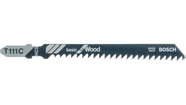 Bosch sticksågsblad Basic för trä 100mm T 111 C 5st 2608630033