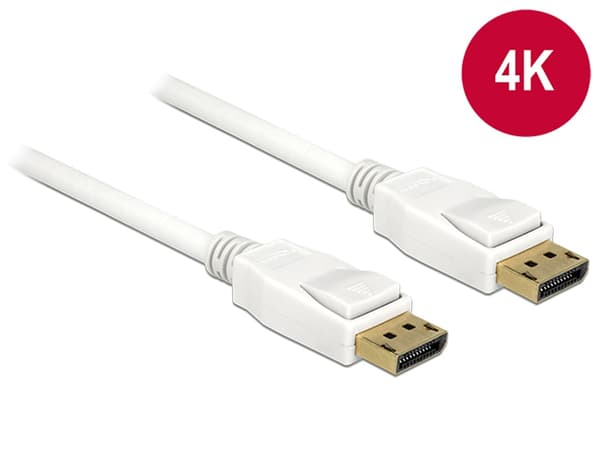 Kaapeli Delock DisplayPort - DisplayPort 5m valkoinen (84879)