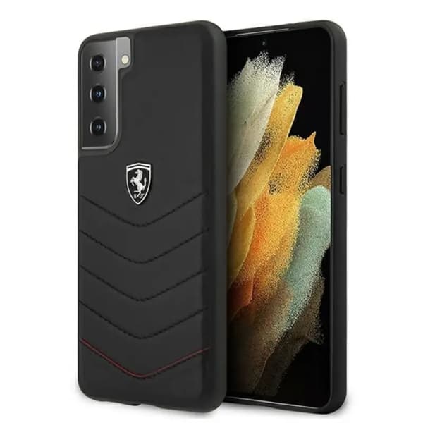 Originalt FERRARI Hardcase FEHQUHCS21SBK til SAMSUNG S21 (Off Track Quited / sort)