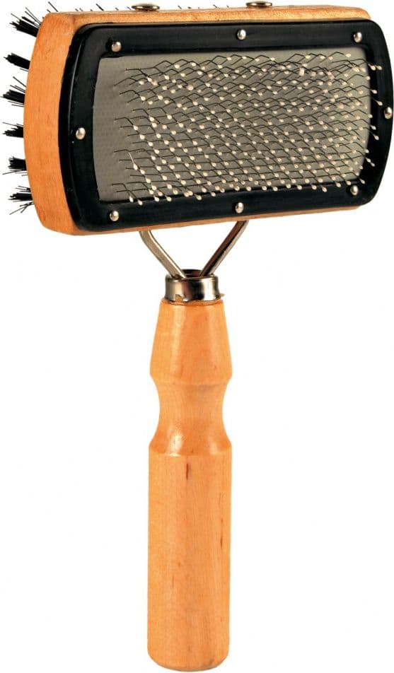 Trixie BLØD DOBBELTSIDET BØRSTE (METAL- OG NYLONHÅR) 10 x 18 cm