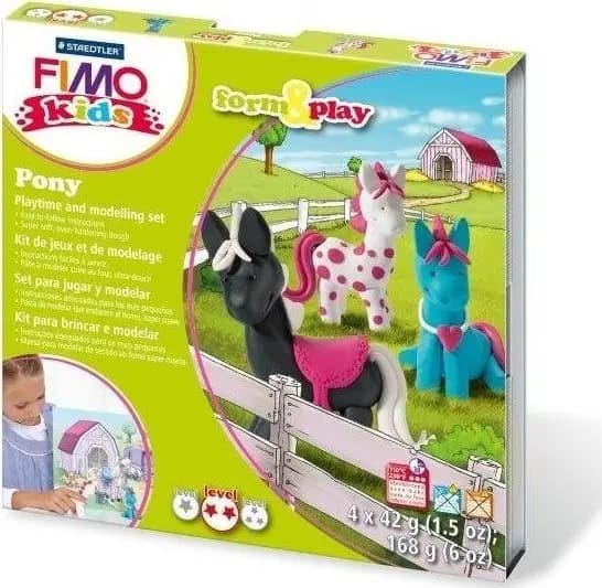 Fimo Kids Form&Play Set 4 x 42g Hästsvansar