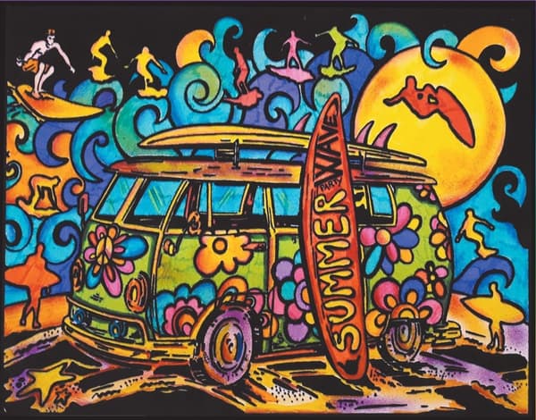 Welw malebog. 47x35 surfere hippier