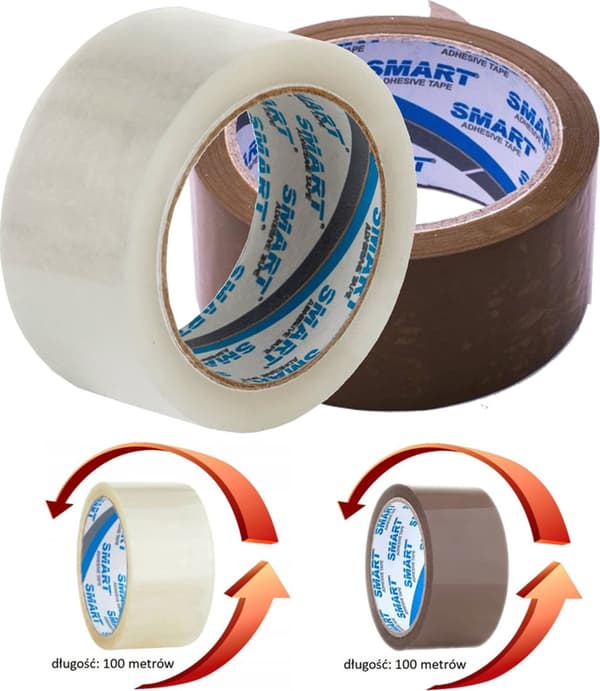FÖRPACKNINGSTEJP SMART 48 MM X 100 M AKRYL, BRUN