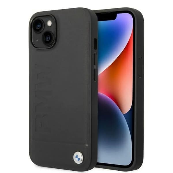 Originalt BMW Hardcase BMHMP14MSLLBK til iPhone 14 Plus (Hot Stamp og Metal Logo + MAG / sort)