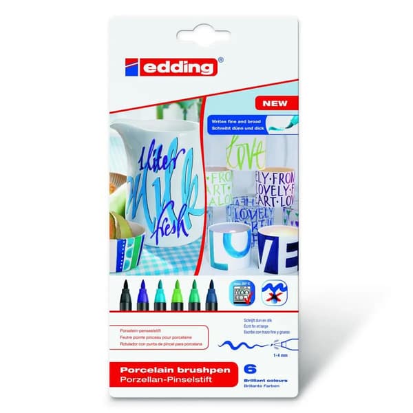 Tuschpenne Edding 4200 Porcelæn 6 enheder 1-4 mm