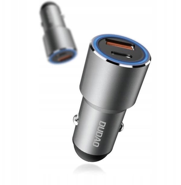 Dudao billaddare USB / USB Typ C Power Delivery Quick Charge 22,5 W grå (R4PQ)