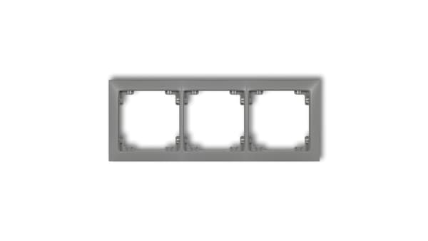 Karlik Deco Soft universal tredobbelt plastikramme mat grå (27DRSO-3)