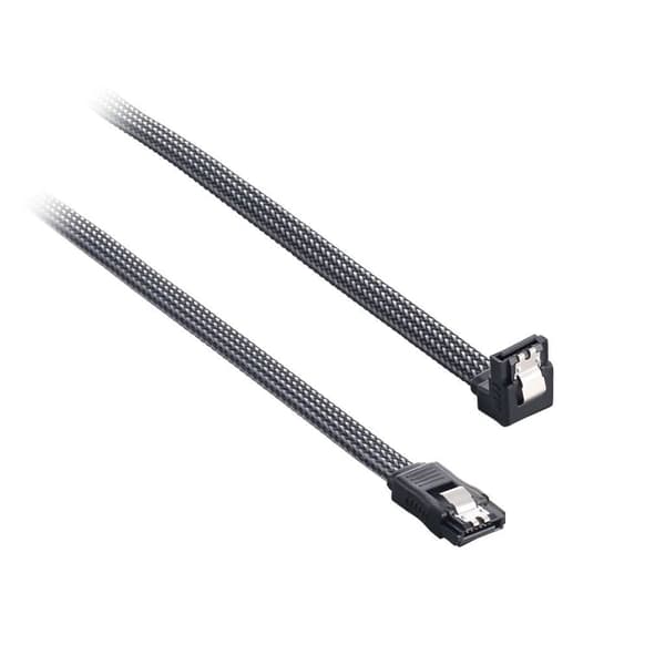 CableMod ModMesh retvinklet SATA 3-kabel 30 cm - kulfiber