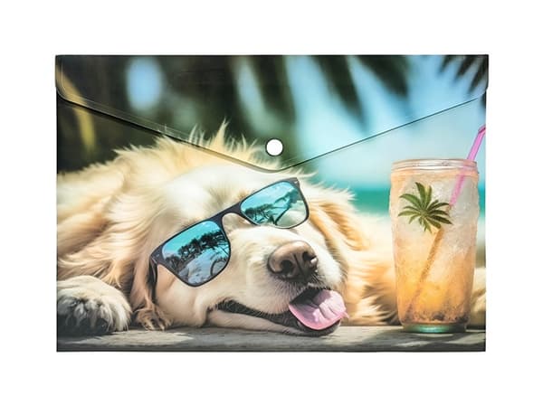 A4 PP-konvolut med print Chillout Dog