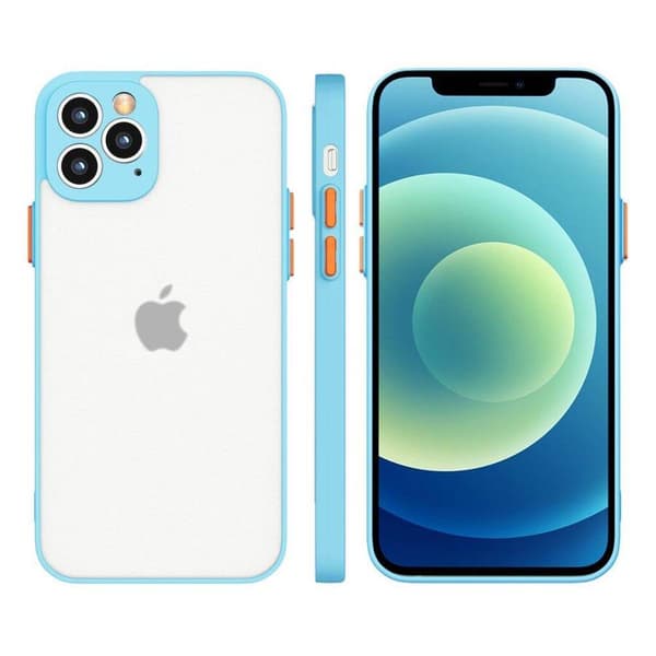 Milky Case Flexibelt, transparent silikonfodral för Samsung Galaxy A42 5G Blå