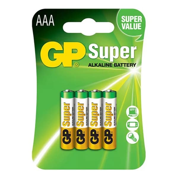 1x4 GP Super Alkaline 1,5V AAA Micro LR03 03024AC4