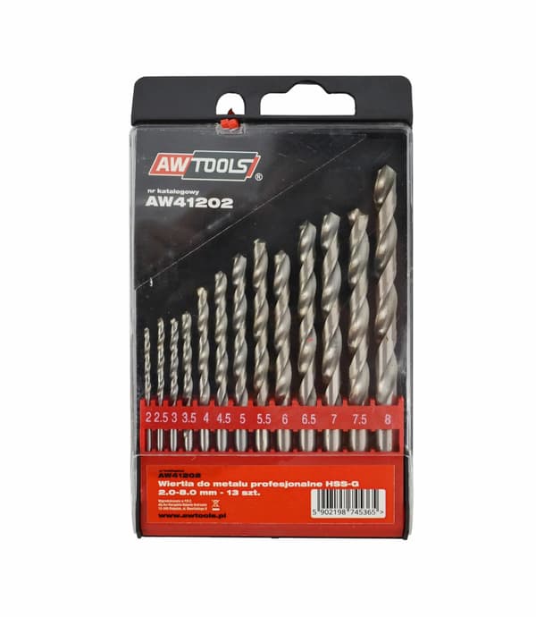 AWTOOLS METAL BOREBIT HSS-G SÆT 13 stk/2,5 - 8mm/