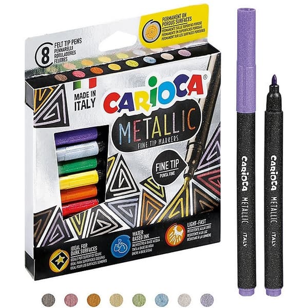 Carioca Metallic huopakynät 8 väriä