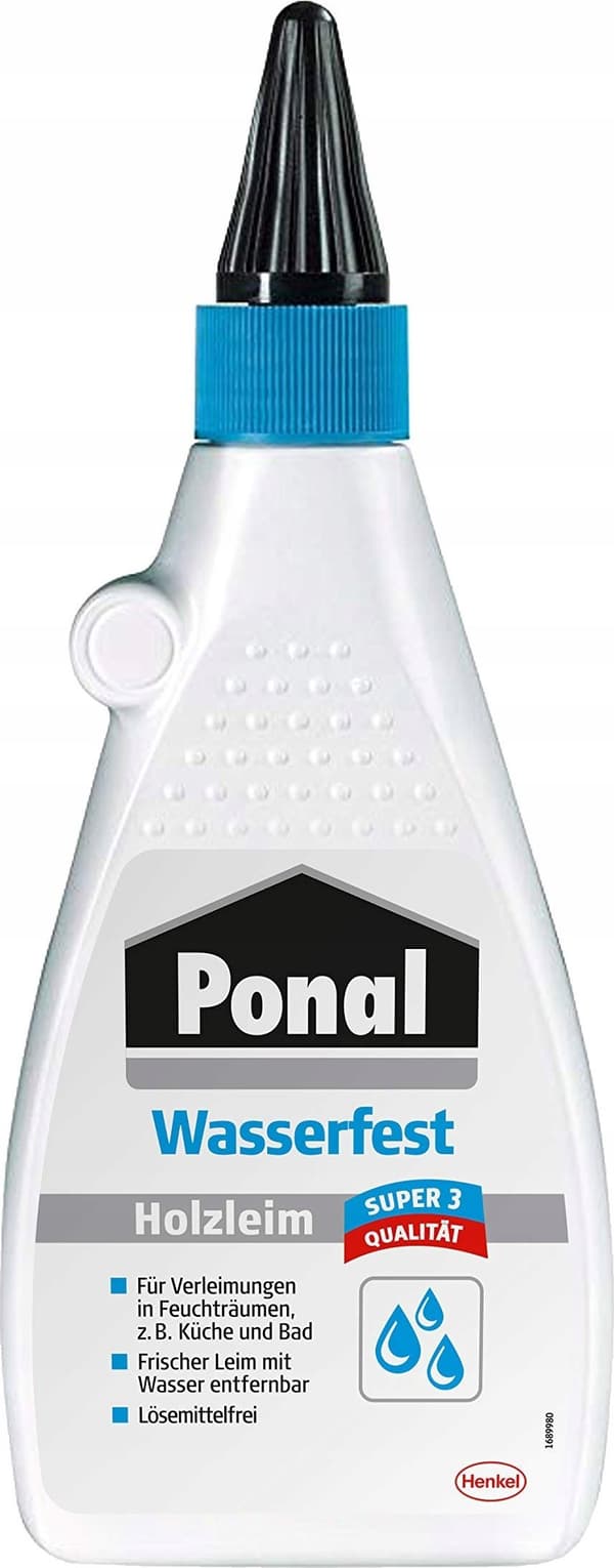 Ponal Vedenkestävä Puuliima, 550g Pullo, 9H PN10S