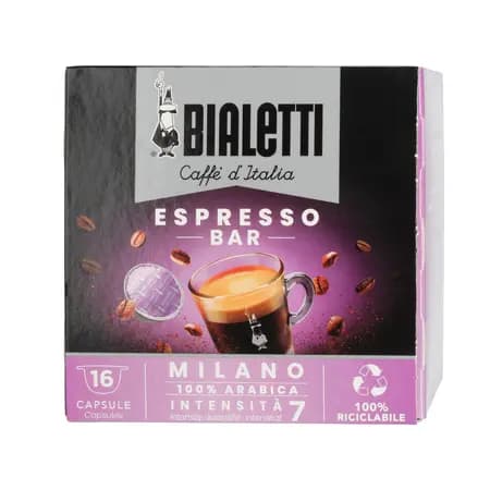 MILANO 100% Arabica Kapsler til BIALETTI CAFF D'ITALIA - 16 Kapsler