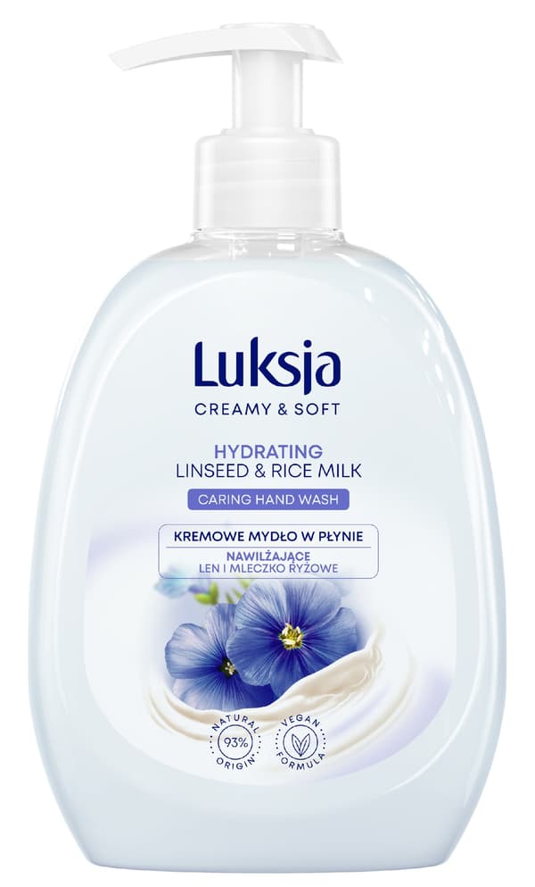Luksja Creme flytande tvål, lin och ris mjölk, 500ml