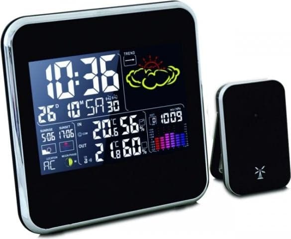 ELEKTRONISK TERMOMETER/VÄDERSTATION MED FÄRGDISPLAY
