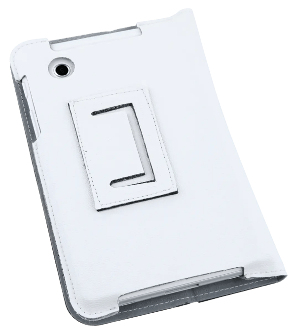 Quer Tablet Cover hvid dedikeret til Samsung Galaxy Tab P3100 (ægte læder)