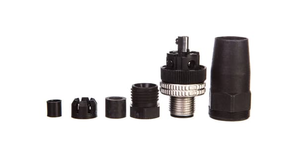 Han-stik M12 lige 5-polet til Pg7 metal XZCC12MDM50B